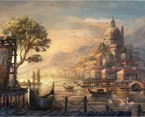 A beautiful Lost In Venice Paint By Number