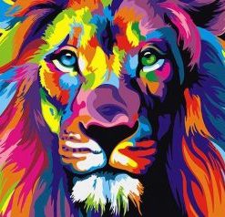 Abstract Lion Animals Paint By Number