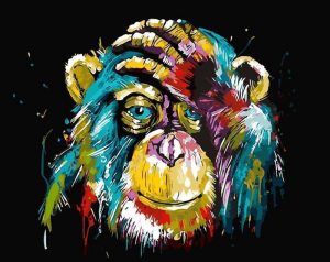 Abstract Monkey Animals Paint By Number