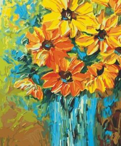 Abstract Sunflower Paint By Number