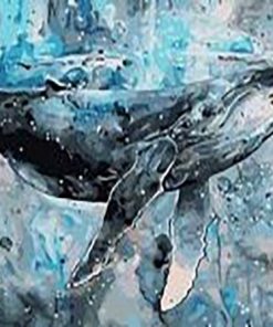 Blue Big Whale Paint By Number