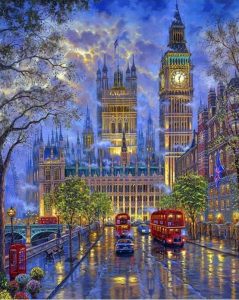 British London Night Paint By Number