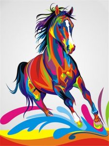 Colorful Arabian Horse Paint By Number