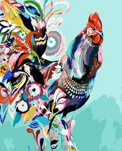 Colorful Chicken Paint By Number