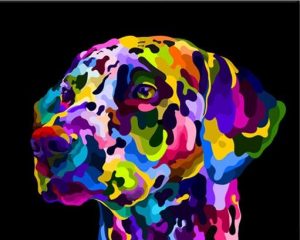 Colorful Dog On Pop Art Paint By Number
