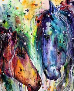 Colorful Horses Paint By Number