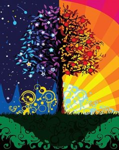 Colorful Tree Paint By Number