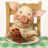 Cute Pig Eating Paint By Number