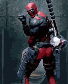Deadpool At Toilet Paint By Number