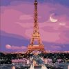 Eiffel Tower Purple Sky Paint By Number