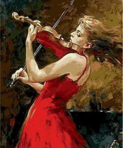Girl Playing Violin Paint By Number