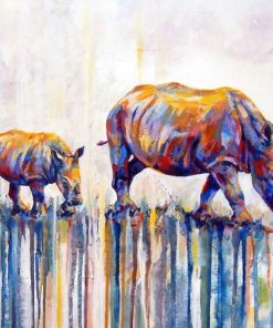 Abstract Rhino Paint by numbers
