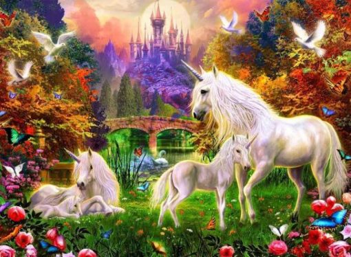 Horse Unicorn In Heaven Paint By Number