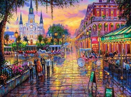 Jackson Square New Orleans paint by numbers