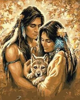 Native American Couple Paint By Number