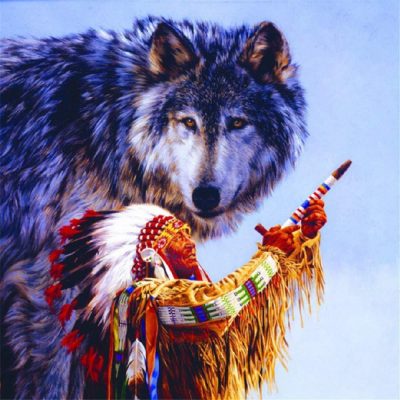 Native American Wolf Paint By Number