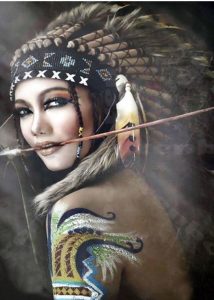 Native Warrior Woman Paint By Number