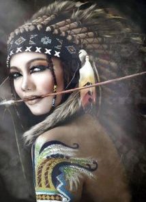 Native Warrior Woman Paint By Number