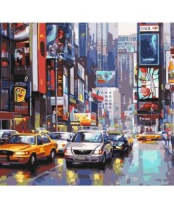 New York In The Rain Paint By Numbers