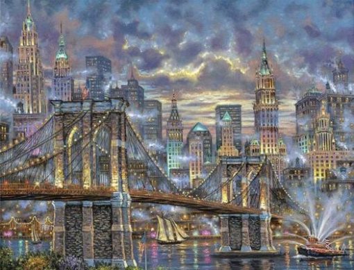 New York Night Lights Paint By Number