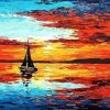 Sailboat On Sunset Paint By Number