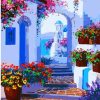 Santorini Flower Path Paint By Number