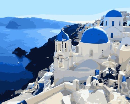 Santorini Greece Paint By Number