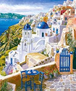 Santorini View Paint By Number