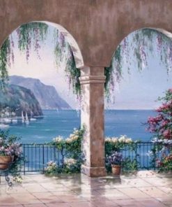 Seascape-Balcony-view-Paint-By-Number