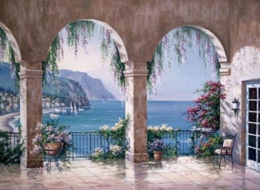 Seascape-Balcony-view-Paint-By-Number