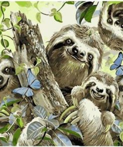 Sloth Selfie Paint By Number