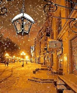 Snowy Christmas Night Paint By Number