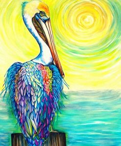 Colorful Pelican Paint By Numbers