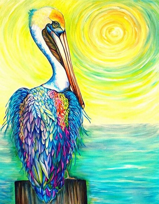 Colorful Pelican Paint By Numbers