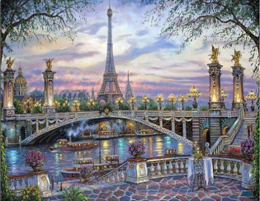 The River Of Paris Paint By Number