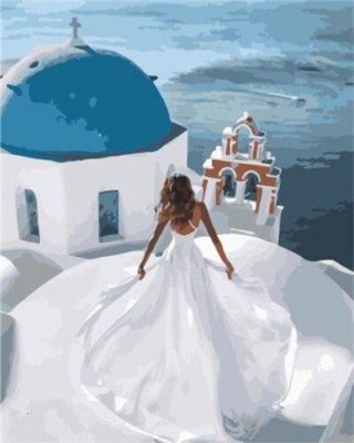 The Santorini Bride Paint By Number