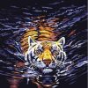 Tiger In Water Paint By Number