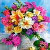 Vase Of Colorful Flowers Paint By Number