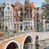 View Of Amsterdam Canal Paint By Number