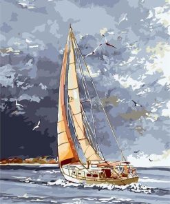 Watercolor Boats Paint By Number