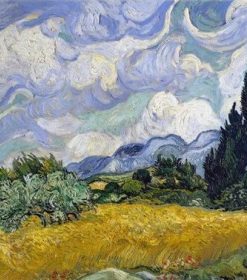 Wheat Field With Cypresses Paint By Number
