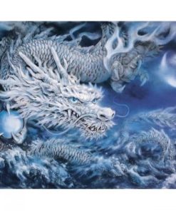 White Chinese Dragon Paint By Number