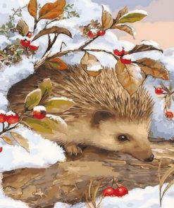 Winter Hedgehog Paint By Number
