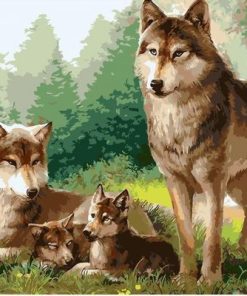 Wolf Family Paint By Number