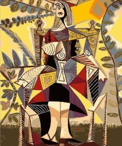 Woman Sitting In A Garden Pablo Picasso Paint By Numbers