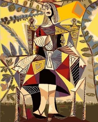 Woman Sitting In A Garden Pablo Picasso Paint By Numbers