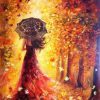 Women In Autumn Trees Paint By Number
