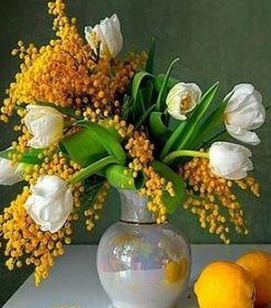 Yellow Lemon Flowers Paint By Number