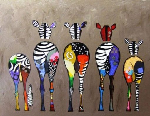 Zebra Bottoms Paint By Number