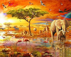 African Savanna Animals Paint By Numbers